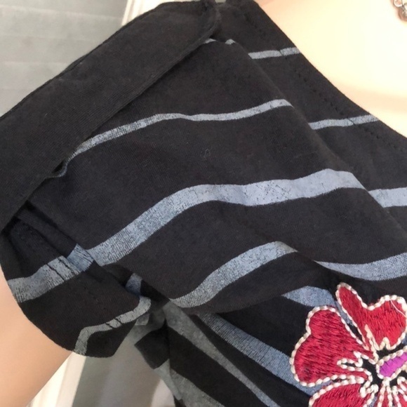 Outfitters asymmetrical hem Striped drawstring top - Picture 5 of 8